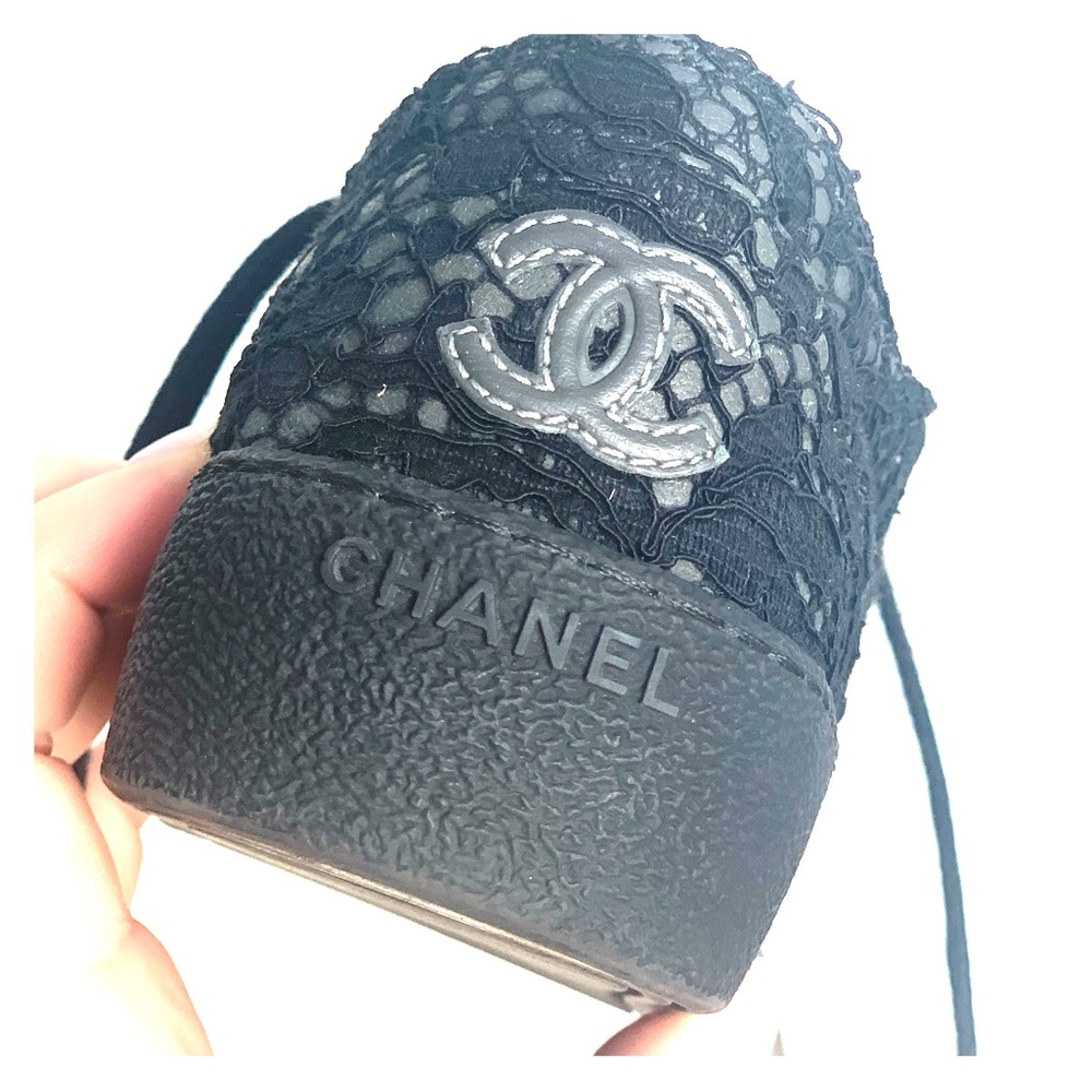 Chanel Sneakers with Lace Overlay Size 38